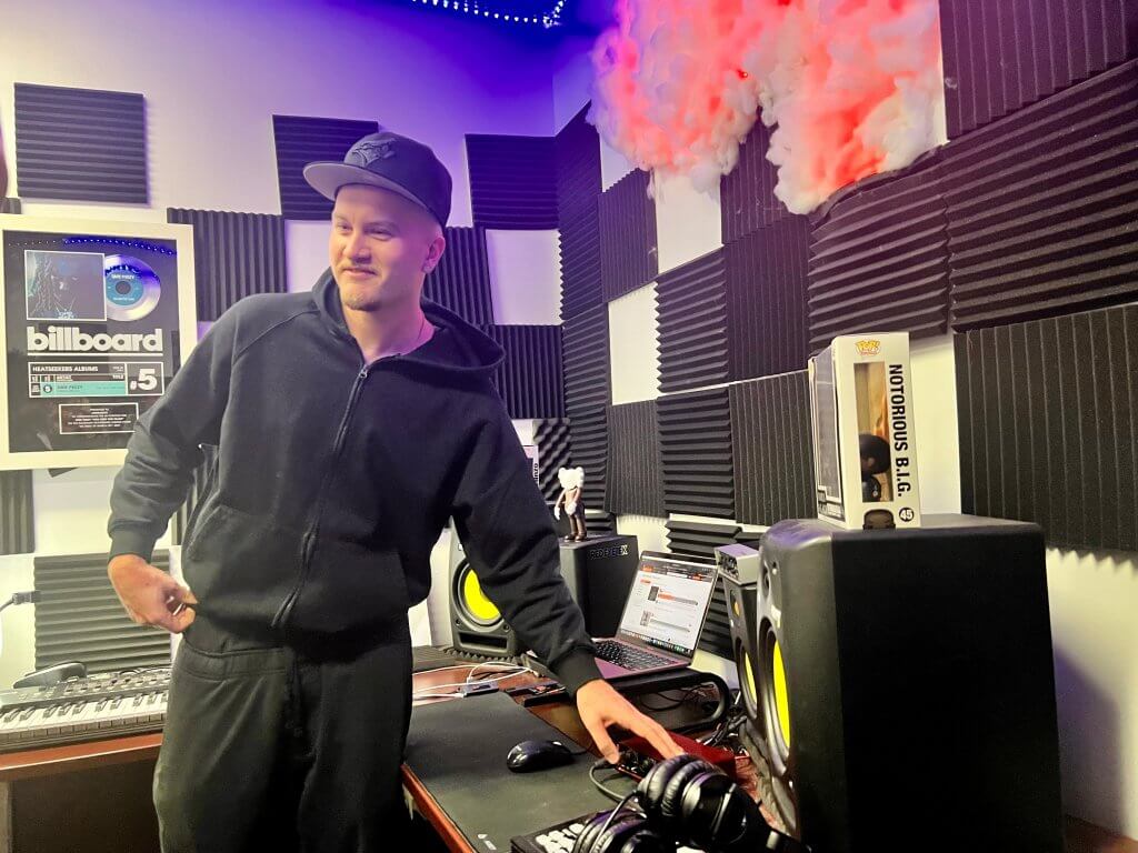 AJ in the studio