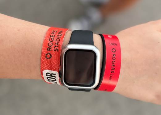 Photo by Paige Watson
Annebelle Reinhardt with wristbands from several concerts.